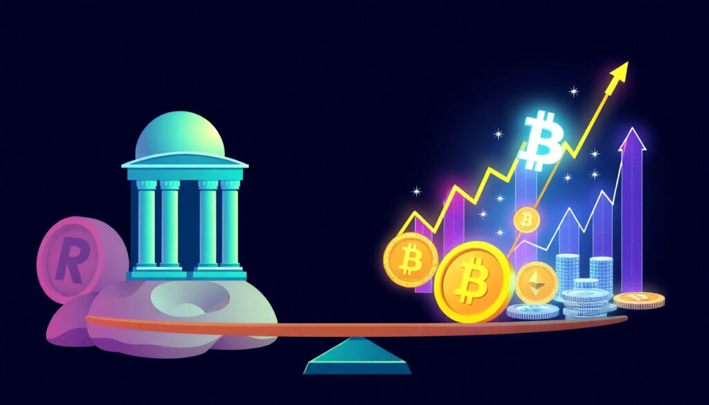 Рубль и криптовалюты: дополняют или конкурируют друг с другом на российском финансовом рынке - иллюстрация